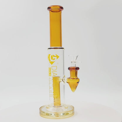 11" Diamond Glass Straight Tube Percolator Bong