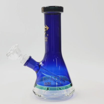 8" Boss Color Design Flat Mouth Beaker Bong