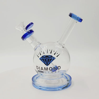 7" Diamond Glass Dome Bubbler Bong