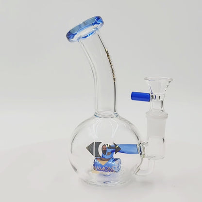 7" Diamond Bubbler Base Barrel Percolator Bubbler Bong