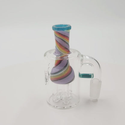 Pulsar Color Swirl 90 Degree Tree Perc 14mm Ash Catcher