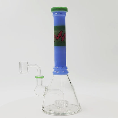 10" Swirl Design Circ Perc Bong Rig