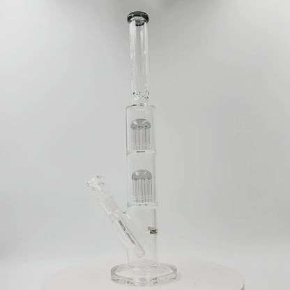 18" Bougie Glass Tree Perc Straight Tube Bong