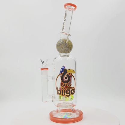 14" Biigo Glass Mushroom Circ Perc Bong