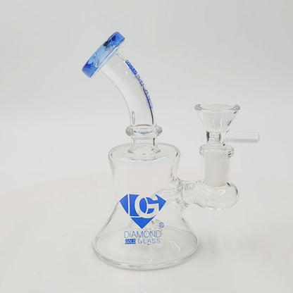 5-1/2" Diamond Glass Circ Percolator Pocket Bubbler Bong