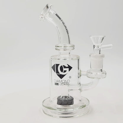 7" Diamond Glass Turbine Circ Perc Barrel Bong