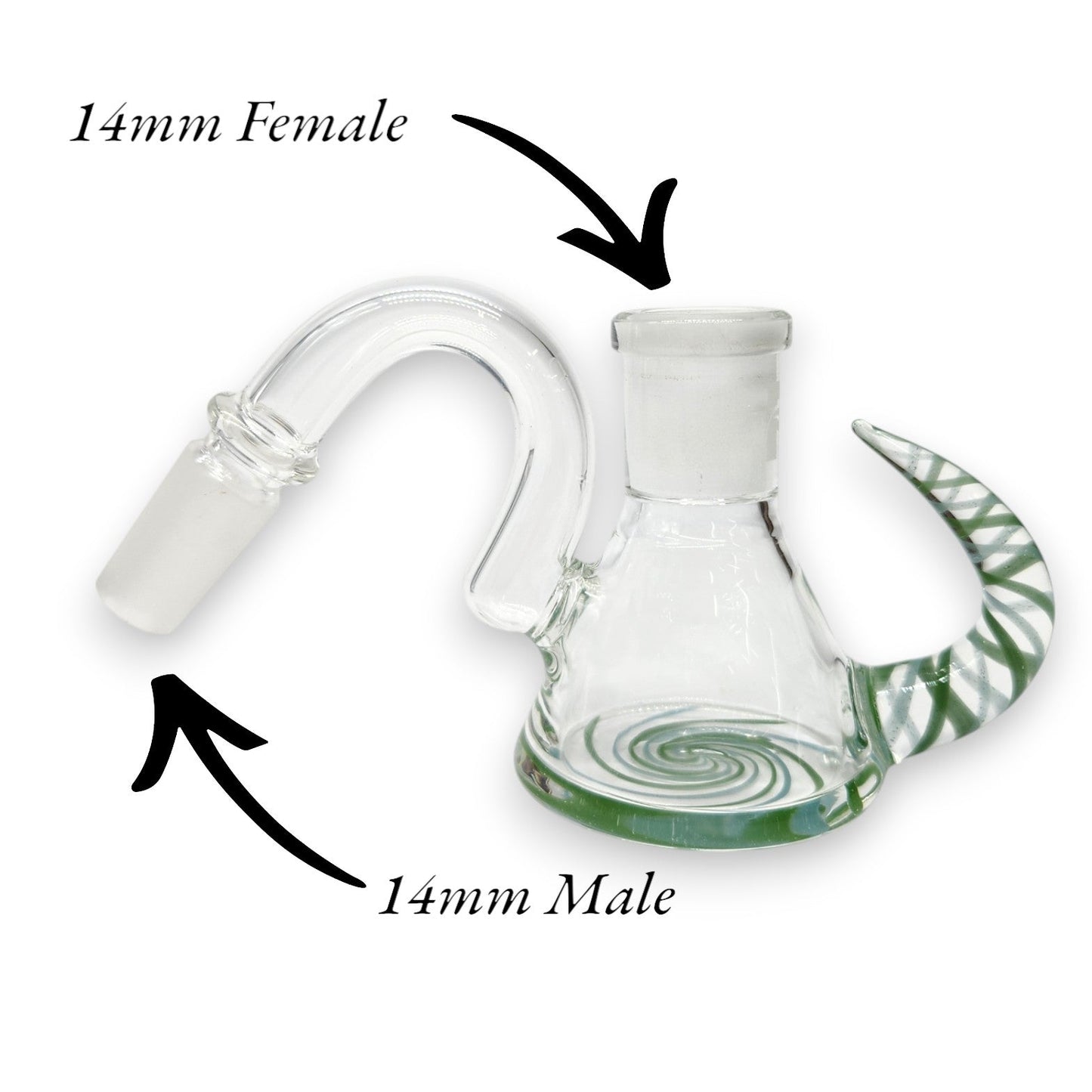 Pulsar Spiral Horn Open Tank Ash Catcher 14mm 45 deg