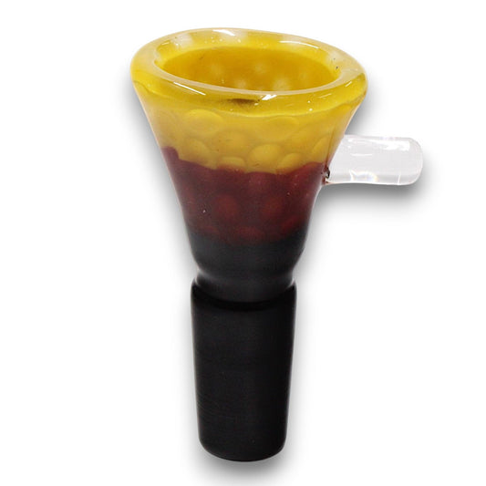 Rasta Honeycomb Funnel Bowl Head Slide 14mm Male