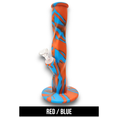 Silicone 10" Straight Tube Bong