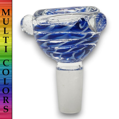 Round Color Swirl Bowl Head 14mm Male