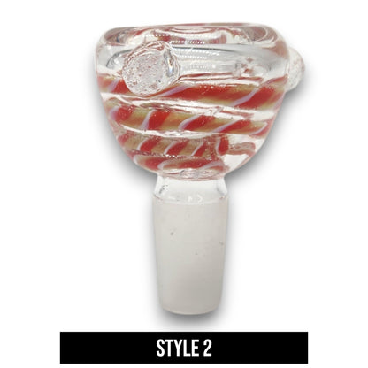 Round Color Swirl Bowl Head 14mm Male