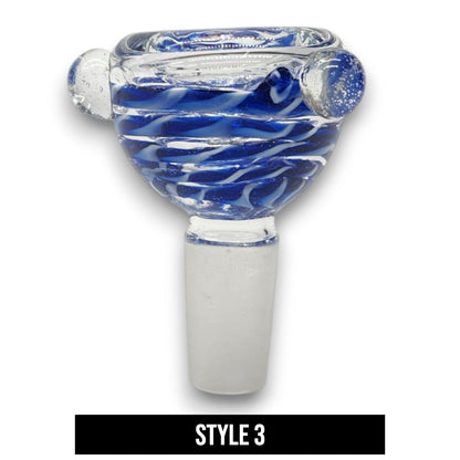 Round Color Swirl Bowl Head 14mm Male