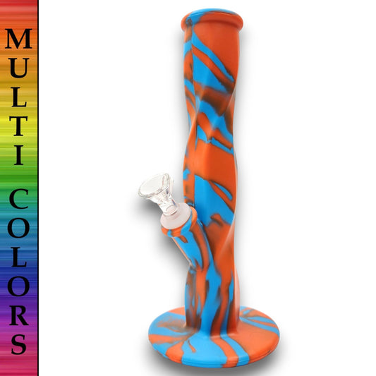 Silicone 10" Straight Tube Bong