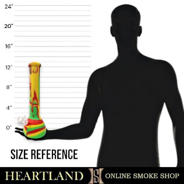 Silicone 13" Round Bottom Bong - Heartland Smoke Shop
