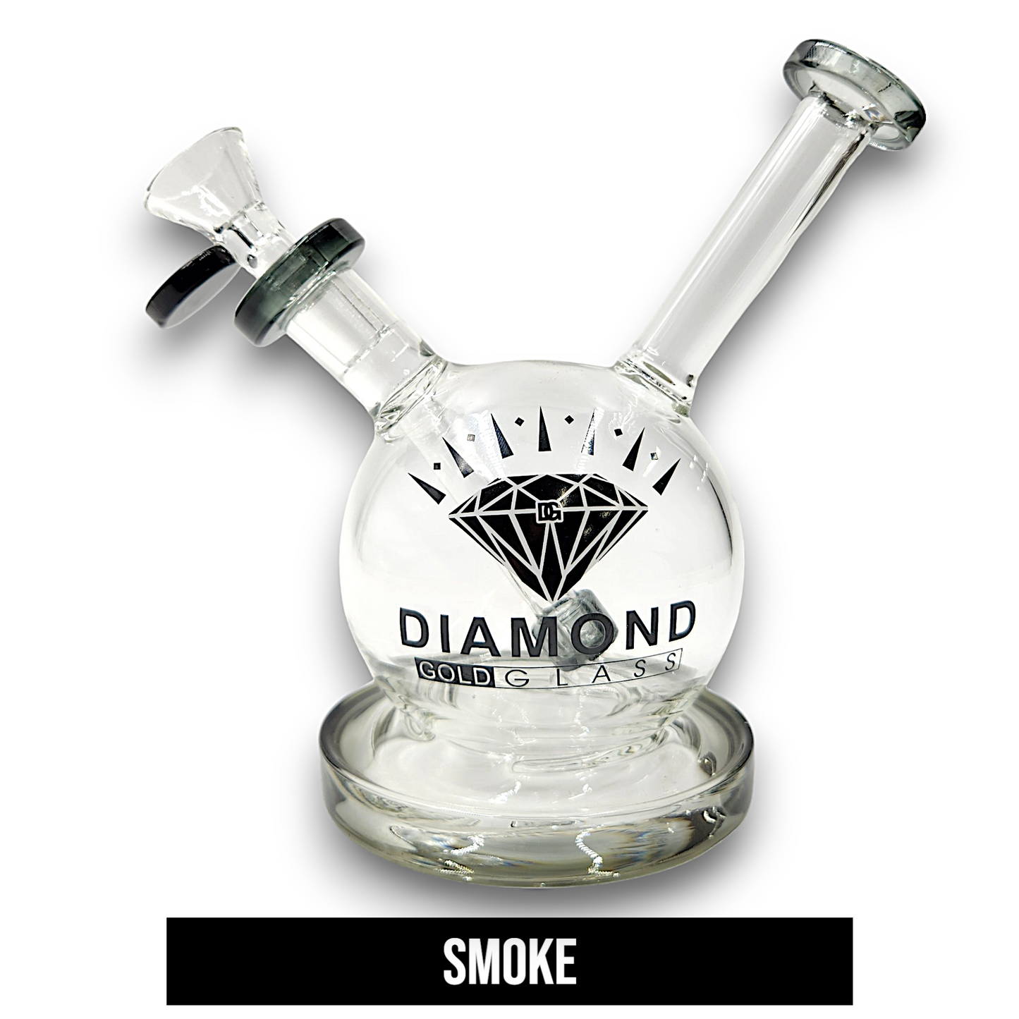 7" Diamond Glass Globe Bubbler Bong