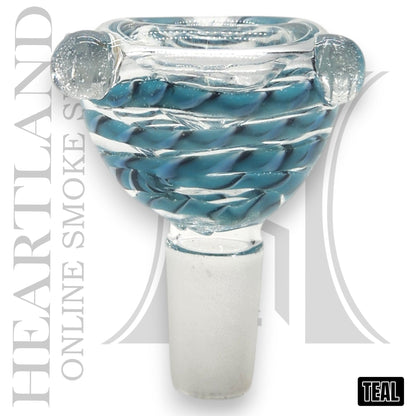 Universal Grab Color Swirl Glass Bowl Head 14mm Male