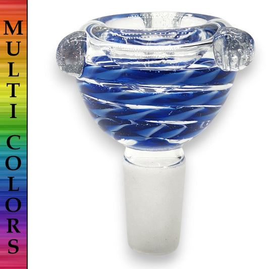Universal Grab Color Swirl Glass Bowl Head 14mm Male