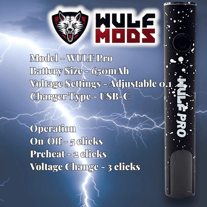 WULF Mods Pro Digital Display 510 Cart Battery