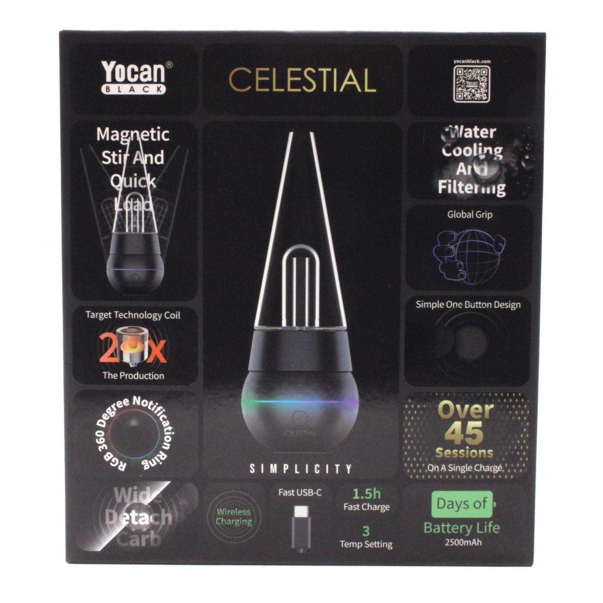 Yocan Black Celestial Concentrate E Rig Vaporizer