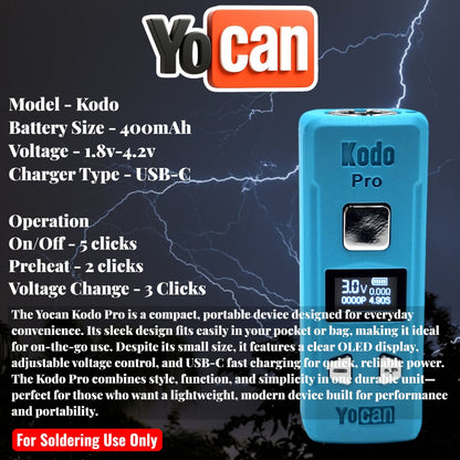 Yocan Kodo PRO Digital Display 510 Cart Battery