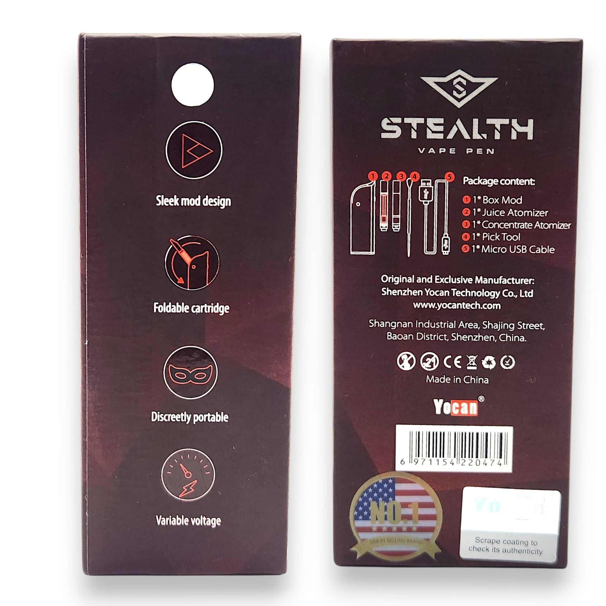 Yocan Stealth Self Fillable Concentrate Vape Pen